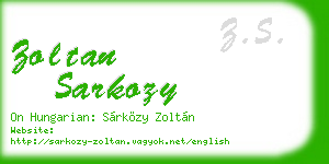 zoltan sarkozy business card