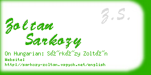 zoltan sarkozy business card